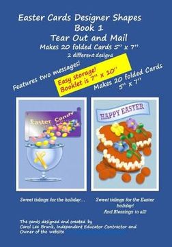 portada Easter Cards Designer Shapes Book 1 Tear Out & Mail: Easter Cards Designer Shapes Book 1 Tear Out & Mail (en Inglés)