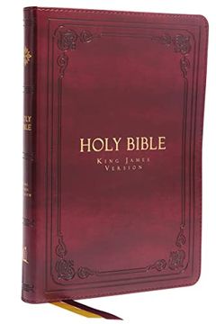 portada Kjv Holy Bible: Large Print Thinline, Vintage Series, Burgundy Leathersoft, red Letter, Comfort Print: King James Version 