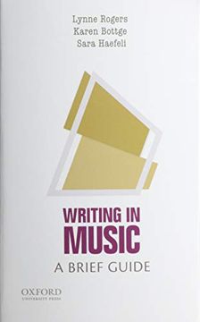 portada Writing in Music: A Brief Guide (Brief Guides to Writing in the Disciplines) (en Inglés)