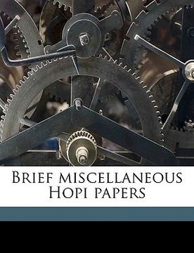 portada brief miscellaneous hopi papers volume fieldiana, anthropology, v. 11, no.2 (en Inglés)