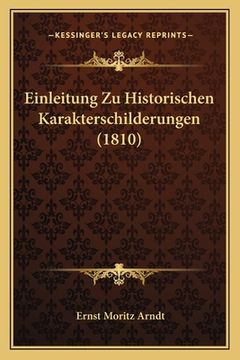 portada Einleitung Zu Historischen Karakterschilderungen (1810) (en Alemán)