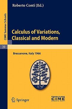 portada calculus of variations, classical and modern