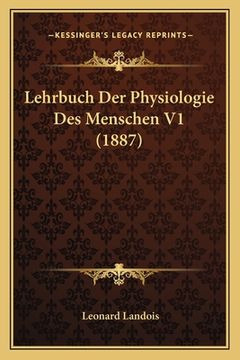 portada Lehrbuch Der Physiologie Des Menschen V1 (1887) (en Alemán)