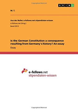 portada Is the German Constitution a consequence resulting from Germany's history? An essay
