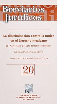 portada discriminacion contra la mujer en el derecho mexicano, la