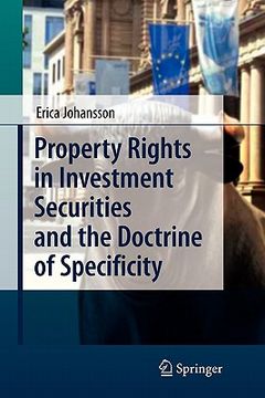 portada property rights in investment securities and the doctrine of specificity (en Inglés)