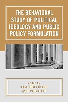 portada the behavioral study of political ideology and public policy formulation