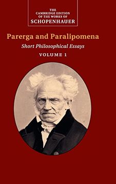 portada Schopenhauer: Parerga and Paralipomena: 1 (The Cambridge Edition of the Works of Schopenhauer) 