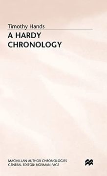 portada A Hardy Chronology (Author Chronologies Series) (en Inglés)