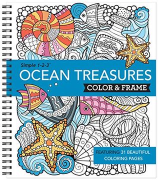 portada Color & Frame - Ocean Treasures (Adult Coloring Book) 