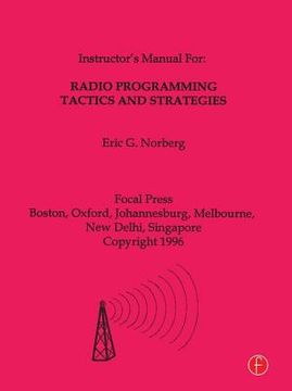 portada Radio Programming Tactics and Strategies (en Inglés)