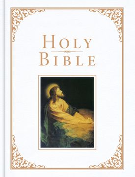 portada KJV Family Bible, White Imitation Leather-Over-Board (in English)
