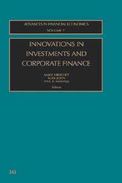 portada innovations in investments and corporate finance (in English)
