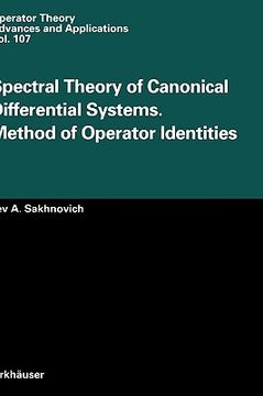 portada spectral theory of canonical differential systems. method of operator identities