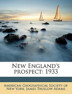 portada new england's prospect: 1933