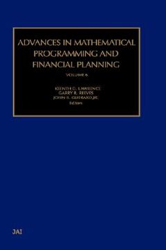 portada advances in mathematical programming and financial planning: vol 6 (en Inglés)