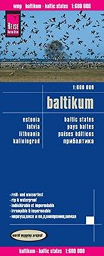 portada Países Bálticos (Estonia, Letonia, Lituania, Kaliningrado), mapa de carreteras impermeable. Escala 1:600.000. Reise Know-How. (en Inglés)