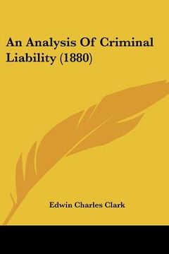 portada an analysis of criminal liability (1880) (in English)