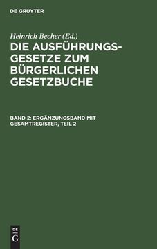 portada Ergänzungsband mit Gesamtregister, Teil 2 (en Alemán)