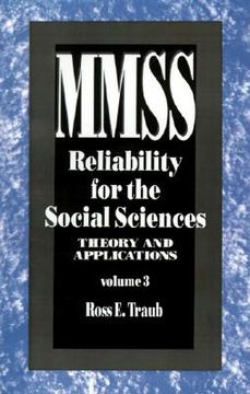 portada reliability for the social sciences: theory and applications (en Inglés)