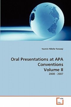 portada oral presentations at apa conventions volume ii (en Inglés)