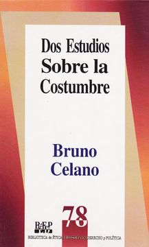 portada Dos Estudios Sobre la Costumbre (in Spanish)