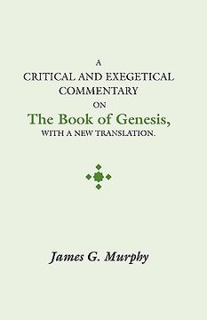 portada critical and exegectical commentary on the book of genesis (en Inglés)