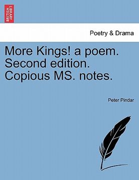 portada more kings! a poem. second edition. copious ms. notes. (en Inglés)