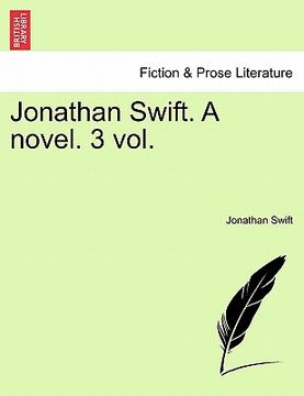 portada jonathan swift. a novel. 3 vol. (in English)