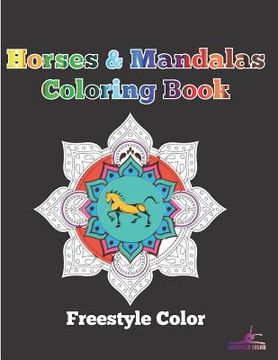 portada Horses & Mandalas Coloring Book (en Inglés)
