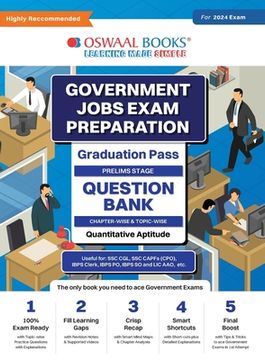 portada Oswaal Government Exams Question Bank Graduation Pass Quantitative Aptitude for 2024 Exam (en Inglés)