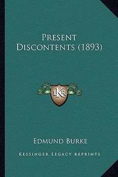 portada present discontents (1893) (in English)