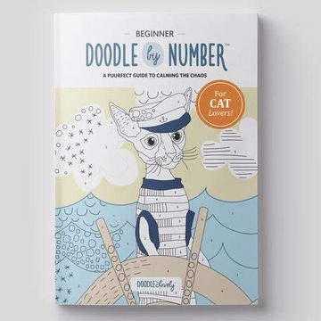 portada Doodle by Number for cat Lovers: A Puuurfect Guide to Calming the Chaos (Doodle Lovely) 