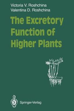 portada the excretory function of higher plants (en Inglés)