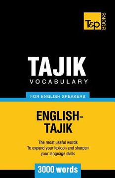 portada Tajik vocabulary for English speakers - 3000 words