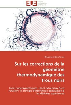 portada Sur Les Corrections de La Geometrie Thermodynamique Des Trous Noirs