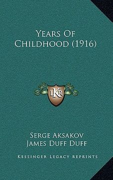portada years of childhood (1916) (in English)