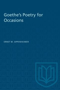 portada Goethe's Poetry for Occasions (in English)