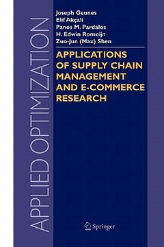 portada applications of supply chain management and e-commerce research (in English)