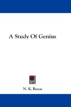 portada a study of genius (en Inglés)