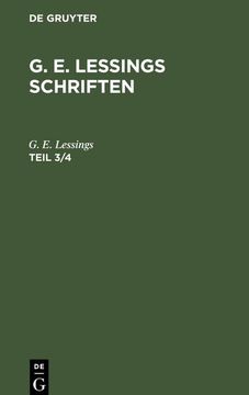portada G. E. Lessings Schriften. Teil 3/4 (in German)
