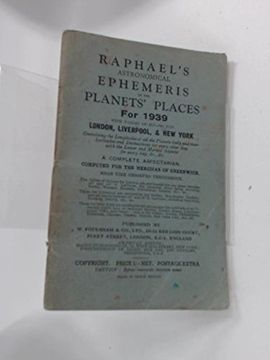 portada Raphael's Astronomical Ephemeris 1939 With Tables of Houses for London, Liverpool and new York