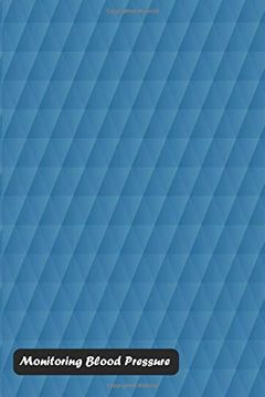portada Monitoring Blood Pressure: Abstract Blue Geometric Hexagons Cover (en Inglés)