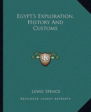 portada egypt's exploration, history and customs (en Inglés)