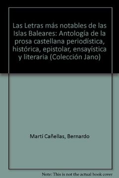portada Las letras mas notables de las islas Baleares (Colección Jano)