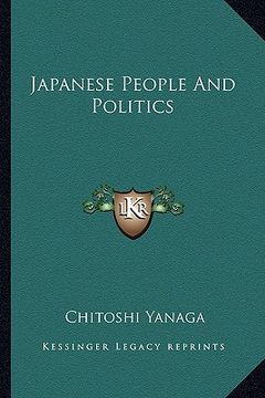 portada japanese people and politics (en Inglés)