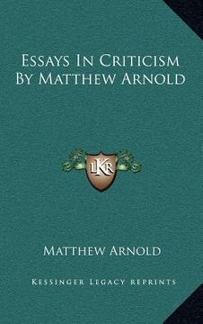 portada essays in criticism by matthew arnold (en Inglés)