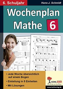 portada Wochenplan Mathe / 6. Schuljahr: Jede Woche übersichtlich auf einem Bogen! (en Alemán)