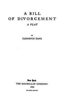 portada A Bill of Divorcement, A Play