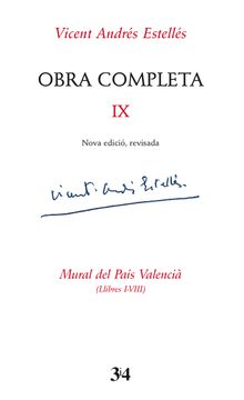 portada Obra Completa ix Vicent Andrés Estellés (in Spanish)